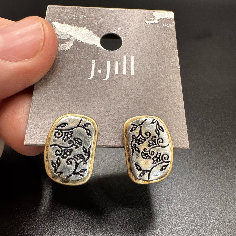J. Jill Gold and silver Floral Stud Earrings